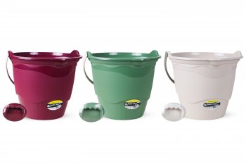 Kit 3 Baldes Multiuso 8 Litros Reforçado c/ Alça Plástica Bico Pegador Colorido Misto (1 de cada cor)