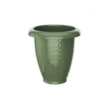 Kit com 2 Vasos Rattan Para Flores Jardim para Casa e Apartamento 26 Lts Verde