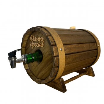 Barril Artesanal Pingometro Rústico 5 Litros Dispenser Madeira PINUS