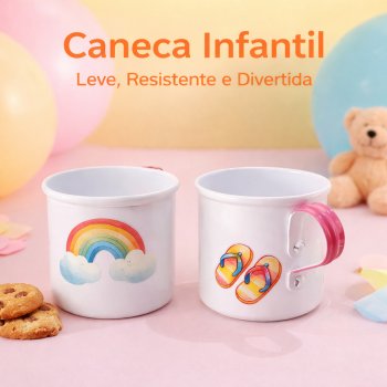 KIT 25 Canecas MINI 150ml Festa Decoração Criança Chá de Bebe Temas