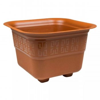 KIT 06 Vasos Quadrado 3 Litros P/ Plantas Flores Decoração Jardim Plástico