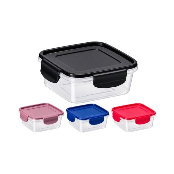 Pote Quadrado Safety Click 900ml Cor Sortida